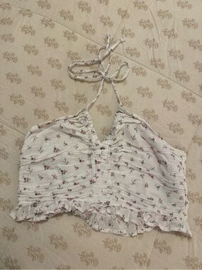 Floral Halter Crop Top